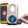 eGeeTouch Lucchetto intelligente per esterni di quinta generazione, singolo design anti-taglio, senza chiave, Bluetooth e NFC, resistente alle intemperie di sicurezza per cancelli, capannoni e