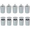 QUARKZMAN 10Pz Tamponi/Fermi Per Tapparelle, 28 Mm, Grigi | Fermo In Plastica Per Tapparelle, Completo Di Rondelle E Viti, Per Tapparelle, Veneziane E Lamelle Di Tapparelle.