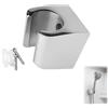Hyblosp Supporto soffione doccia da parete, porta doccetta universale regolabile, porta doccetta a mano in ABS cromato, fissaggio con viti e tassello, accessorio bagno per docce standard