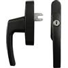 UPVCSTORE Roto Siegenia Si Aubi Alu500 - Maniglia di ricambio per finestra, in alluminio, con forcella e lama (nero)