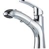 MESKEL Rubinetto for lavabo da bagno Spruzzatore estraibile Rubinetto miscelatore a doppia modalità for acqua calda e fredda Maniglia singola in ottone con pulsante di pausa Rubinetto for lavabo a scomparsa