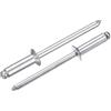QUARKZMAN 50Pcs 5/32x1/2 Rivetti a Testa Svasata in Alluminio Argento | Per Lamiere Riparazioni Auto Mobili Barche E Condotti, a Strappo Aperti, Fai Da Te