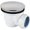 Cofan Piletta di scarico con sifone per piatto doccia | Dimensioni: Ø60 o Ø90 | Uscita da Ø40 mm | Guarnizione conica riduttrice da Ø32 mm | Tappo cromato