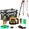 KayEsampra Livella Laser Rotante Autolivellante 360° Verticale Orizzontale Autolivellante Raggio Verde 500 m con Treppiede in Alluminio per Lavori di Costruzione