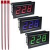 Gebildet 3pz Display Tensione AC, Display LED Digitale Voltmetro AC 30-500V, Misuratore di Tensione Monitor 110V 230V 380V, Rilevatore di Volt Indicatore di Segnale Pannello Luce(Verde/Rosso/Blu)