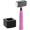 PICARD Fäustel RS Pink Edition 1250 g | Martello per pavimentazione | Inserto in gomma | Manico in acciaio C45 a 1 componente | DIN 6475 VPA/GS
