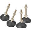 Drenky Piedini di Livellamento Regolabili, Universale M10 x 30mm Piedini Livellatori per Mobili in Acciaio Inox 4 pezzi Robusto Vite Regolabile in Angolo Con Dado