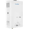 StandHeiz 18L 36KW Scaldabagno a Gas di petrolio propano GPL Scaldabagno istantaneo Per Casa Camper ed Esterni Casa Estiva bianco StandHeiz