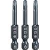 QUARKZMAN 3pz Punte Cacciavite Torx T20 1/4 Esagonale 2 Lunghezza 6 Punti | Punte Cacciavite Industriale a Prova di Manomissione Star, Acciaio S2, Magnetica, con Testa Torx con Foro