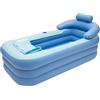 TanjcXliu Vasca da bagno pieghevole TanjcXliu blu rettangolare moderna per doccia con idromassaggio gonfiabile per adulti