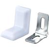 Ausi 40 staffe angolari ad angolo retto a forma di L, staffe per mensole, staffe angolari interne in plastica e metallo (bianche)