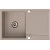 empiria SINK QUALITY SINK QUALITY Lavello da cucina con scolapiatti - Beige 79 x 50 cm - con sifone e impregnante - Lavello da incasso in granito per mobile da 50 pezzi