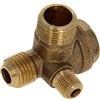 Othmro 1 pezzo Valvola di ritegno per compressore d'aria a 3 vie in ottone 16x14x10 mm Valvola pneumatica per compressore d'aria con filettatura maschio Valvola di ritegno senza ritorno con