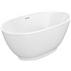 Vente-unique - Vasca da bagno freestanding 1 posto Mobula - acrilico - bianco