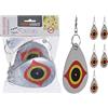 PFG SET 5 DISSUASORI SPAVENTAPASSERI IN METALLO PER UCCELLI 13X19CM PICCIONI ORTO GIARDINO