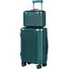 Tavoxda Valigia da viaggio, bagaglio a mano, valigia rigida, set di valigie, verde, Classico