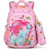 Ntswasd Zaino Scuola Elementare Bambino 4-8 Anni - Leggero 40 cm con Grande Capacità per la Scuola Primaria - Ideale per il Ritorno a Scuola,Sirena