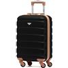 Flight Knight Valigie Rigide in ABS Leggere con 4 Ruote, Bagaglio a mano da cabina approvato per oltre 100 compagnie aeree come EasyJet, British Airways, RyanAir, Emirates e molte altre
