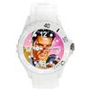 TAPORT Orologio al quarzo in silicone bianco per gli appassionati di Rock n Roll, bianco, Cinturino