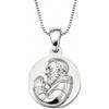 amorili Collana San Padre Pio Donna Uomo in Argento 925 | Ciondolo Religioso con Effigie | Gioiello di Fede Elegante | Idea Regalo Spirituale cll2143