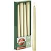 Bolsius Candele a punta liscia - Colore argento metallizzato - Bianco - 4 pezzi in cartone - 24,5 cm - Durata 7 ore - Cera vegetale naturale - Senza olio di palma