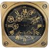 Sassy Home CA004 - Orologio da parete con movimento quadrato in rame e nero, 50 x 8 x 50 cm
