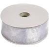 Morex Ribbon Snowflake Wired Sheer Glitter Ribbon, 2 - 1/5,1 cm da 45,7 m, Colore: Bianco/Argento