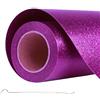 XAHMBSS Glitter Vinile Termoadesivo per Tessuti 30×200 cm,Pellicola per Plotter in Vinile a Trasferimento Termico,Facile da Tagliare e Eliminare,Vinile Permanente per T-Shirt (Viola Magenta)