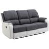 Vente-unique - Divano relax 3 posti Brody - microfibra - grigio