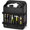 LEKEFETO Custodia per cavo di ricarica per auto elettrica, 33,5 x 41 cm, borsa per cavi EV portatile in pelle impermeabile, organizer per cavo di ricarica e caricabatterie, accessori per auto