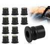 SAHONFEN Set di 10 Dadi per Parabrezza Moto, Dadi in Gomma per il Fissaggio del Parabrezza, Compatibile con Honda Motociclette (Forma Diritta Convessa, M6)