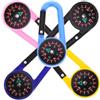 Amosfun 10 Pezzi Bussola Portatile Moschettone, Acrilico, Design Semplice | Escursionismo e Attività All'aperto, Stabile e Facile da Portare, Formato Tascabile Clip