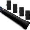 PAIKIUU Overgrip per racchetta da padel, confezione da 4, antiscivolo, assorbimento del sudore, per padel, tennis, badminton, squash, nastro antiscivolo per impugnatura per racchette, nero