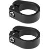 VGOL 2 Pezzi Collari Reggisella 30 mm Lega Nero Compatibile con Telai da Strada e Telai MTB Serraggio a Vite Chiave Esagonale Presa Sicura