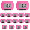Weewooday Pedometro per passi e miglia, semplice pedometro a clip, con ampio display digitale, portatile, LCD, contapassi, regalo per donne, uomini, adulti