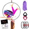 PRIOR FITNESS Set di cerchi aerei professionali Lyra Hoop, 80 cm/85 cm/90 cm/90 cm/95 cm, in acciaio inossidabile, attrezzatura per antenna a punto singolo, cerchio aereo per circo, fitness, cerchio