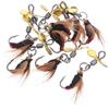 PartyKindom Set Esche da Pesca 8 Pezzi con Esca Artificiale, e Palline d'Acciaio, per Pesce e Trota, Nero, Acciaio Inossidabile, Pesca in Acqua e Salata