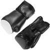 SUPVOX Guanti da Boxe da Allenamento in Pu, Nero, per Sparring e Fitness | Posizione Naturale della Mano, Facili da Indossare e Togliere, Comodi, Antiscivolo
