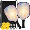 FRODOTGV Pastello Galaxy Glitter Design ampliato Sweet spot Pickleball Paddles | Pala de Pickleball fibra de vidrio per giocatori intermedi