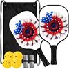 FRODOTGV Girasole Bandiera 4 luglio USA Spin Pickleball Paddles | set de palas de pickleball per adulti uomini donne