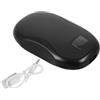 INOOMP Scaldamani Ricaricabile USB Mini con Display Digitale, Portatile | Design Compatto in ABS Nero, Cavo di Ricarica Incluso, per Campeggio All'aperto e Ufficio