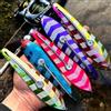 Hoppipola Esca a cucchiaio in acciaio inox per pesca in alto mare con doppio gancio rinforzato, movimento di nuoto realistico, alta riflettenza, 7,6 x 2 x 5,4 cm, rosa