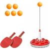 HuadaXtai Dispositivo Allenamento Pong con Racchetta E Base Ponderata con Asta Flessibile 75 Bianco per Stabile per Esercizi di Riflesso E Precisione Adatto per Hobby, Rosso