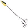 AKLOSIPY Utensile da pesca con testa a ombrello a 5 bracci, con girelli a scatto, per la pesca di pesci d'acqua dolce (3 misure)