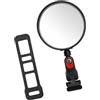 yanwuwa Accessori Retrovisore Scooter Strada 1 Nero | Rotondo Acrilico Manubrio Gear con Strap Mount e Vista Flessibile