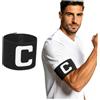 iplusmile Fascia Capitano Regolabile da Calcio in Nylon Nera per Adulti