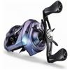 Baoblaze a Profilo Basso Leggero con Freno Elettronico Veloce per Pescatori, Anglers, Stile Sinistro, Modello ND200M, Rapporto Di Recupero 7,1 1, Peso 184 G