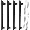 CALLARON 8 Set Protezione per Catena Bici Installazione Rapida in ABS Nero | Copertura Pratica Anti Graffio, Protegge la Catena e Telaio, per Montaggio Veloce