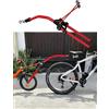 Generico Barra di traino for bici bambini, struttura stabile in acciaio, 45 kg | Compatibile con bici adulti e bambini; for ruote fino a 18 pollici; facile da installare;