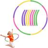 Coriver hula fitness hoop bambini 8 pezzi diametro 75 cm anelli fitness hoop staccabili e regolabili per ginnastica